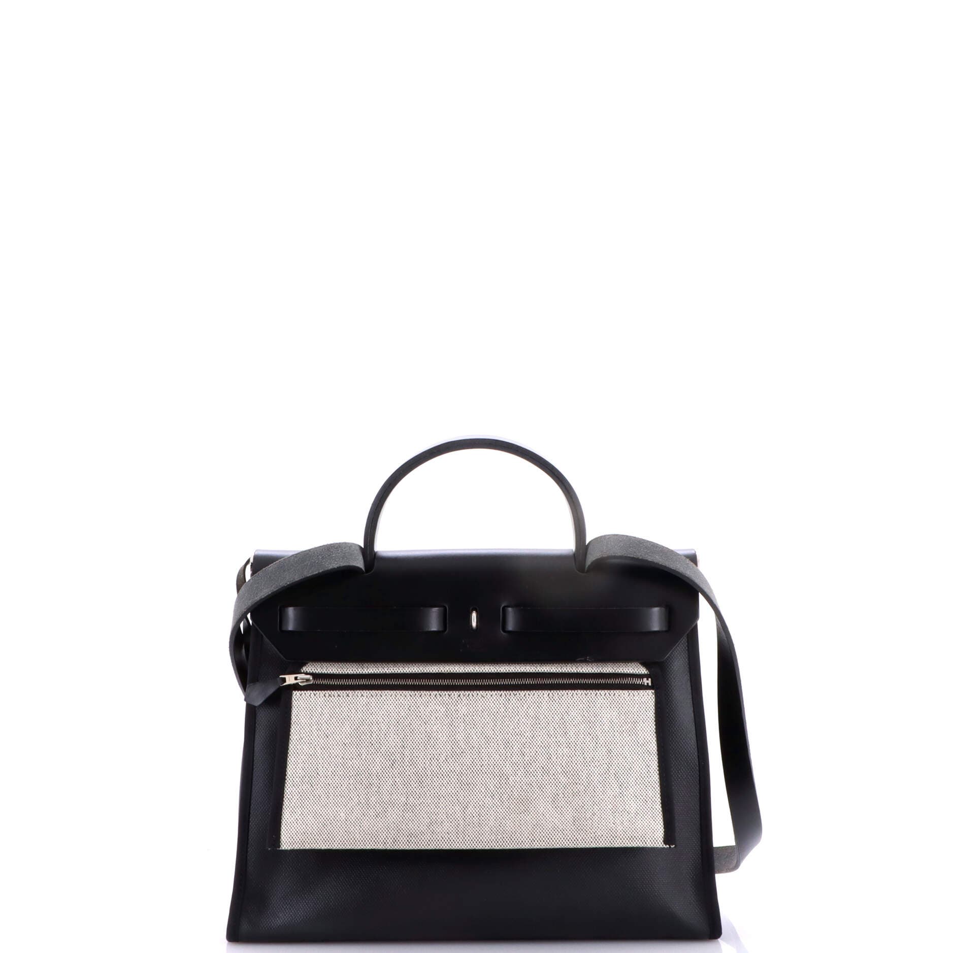 Herbag Zip Berline Vache Canvas and Leather 31, Alternate, color, Noir