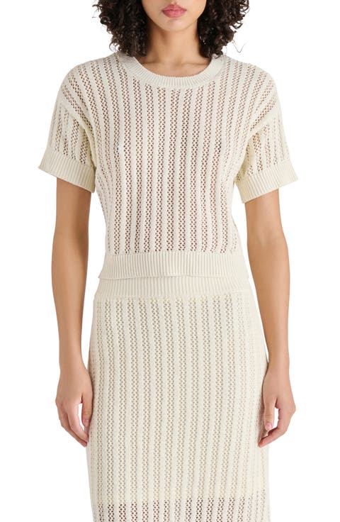 Open Knit Sweater Top