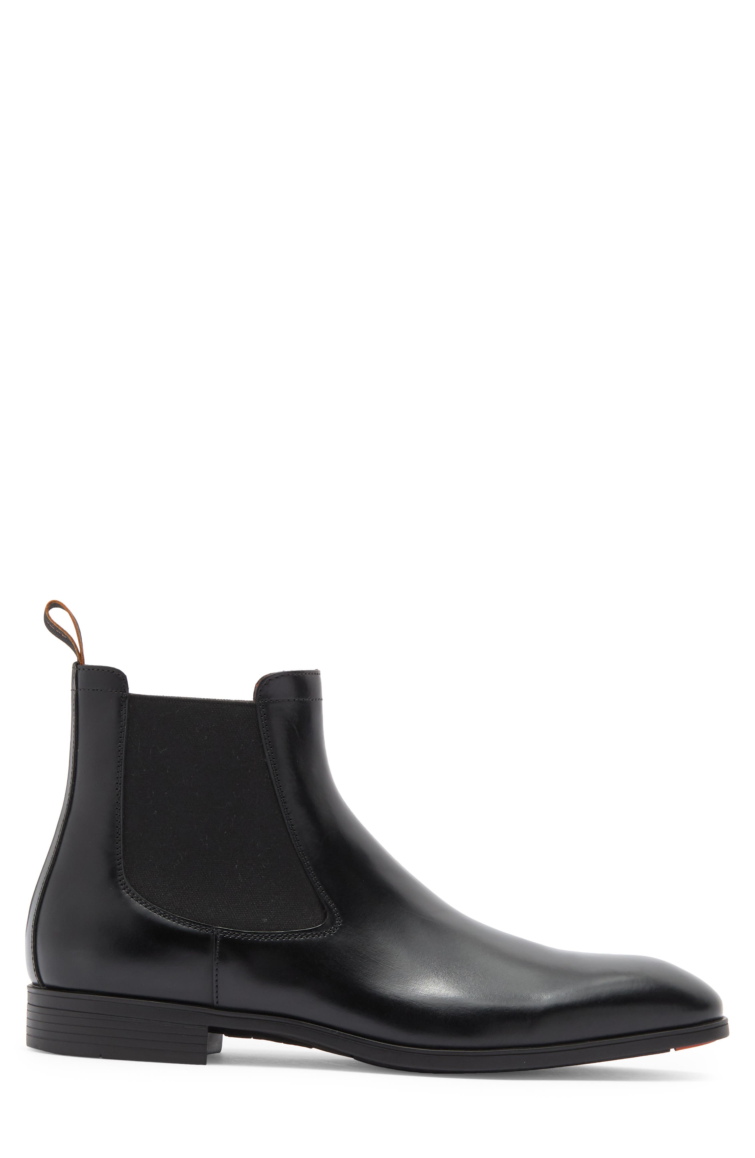 Santoni Detoxify Chelsea Boot, Alternate, color, Black