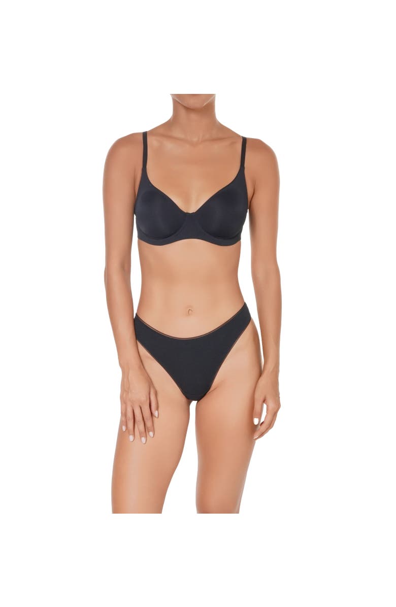 Huit Coton Bio Underwire Bra, Alternate, color, Black