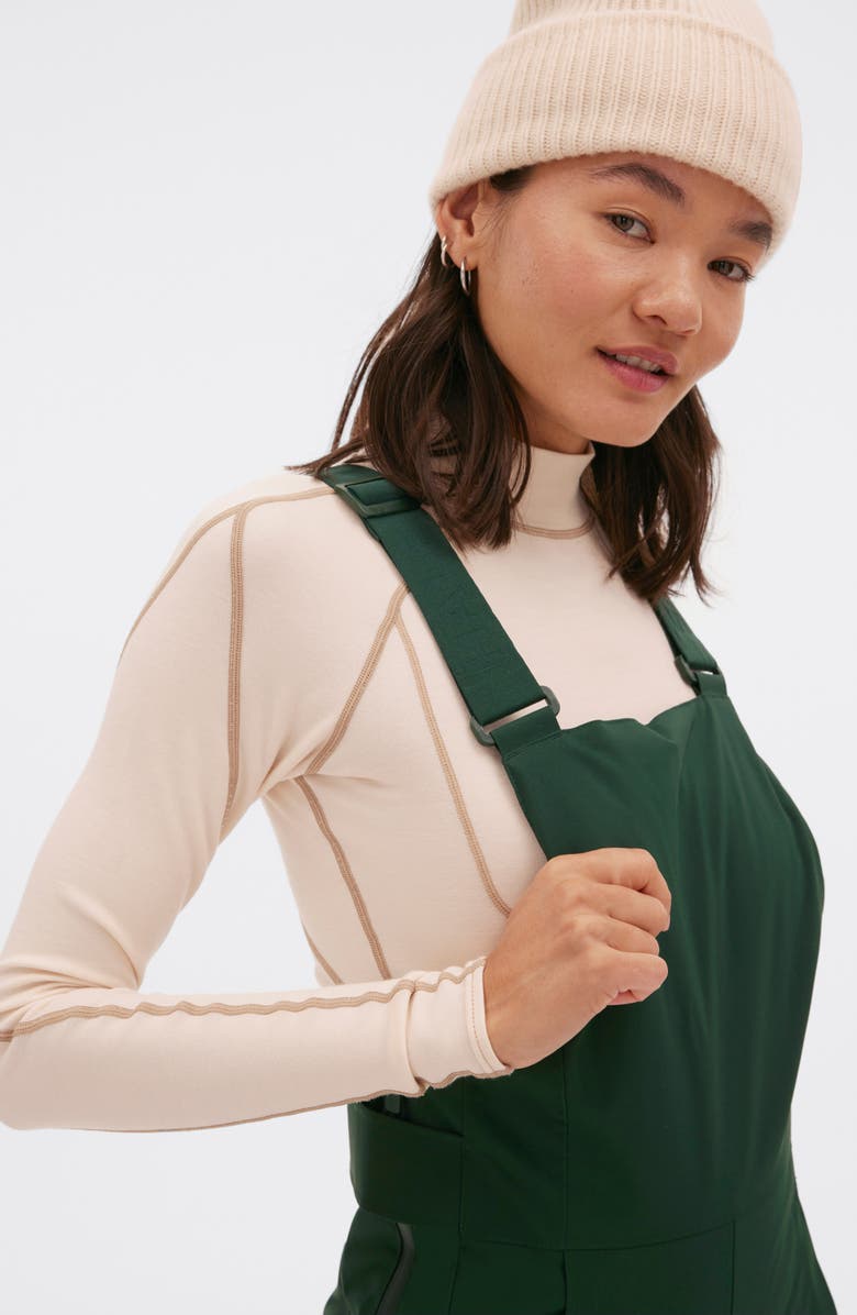 Halfdays Carson Waterproof Snow Bib Overalls, Alternate, color, Alpine Green