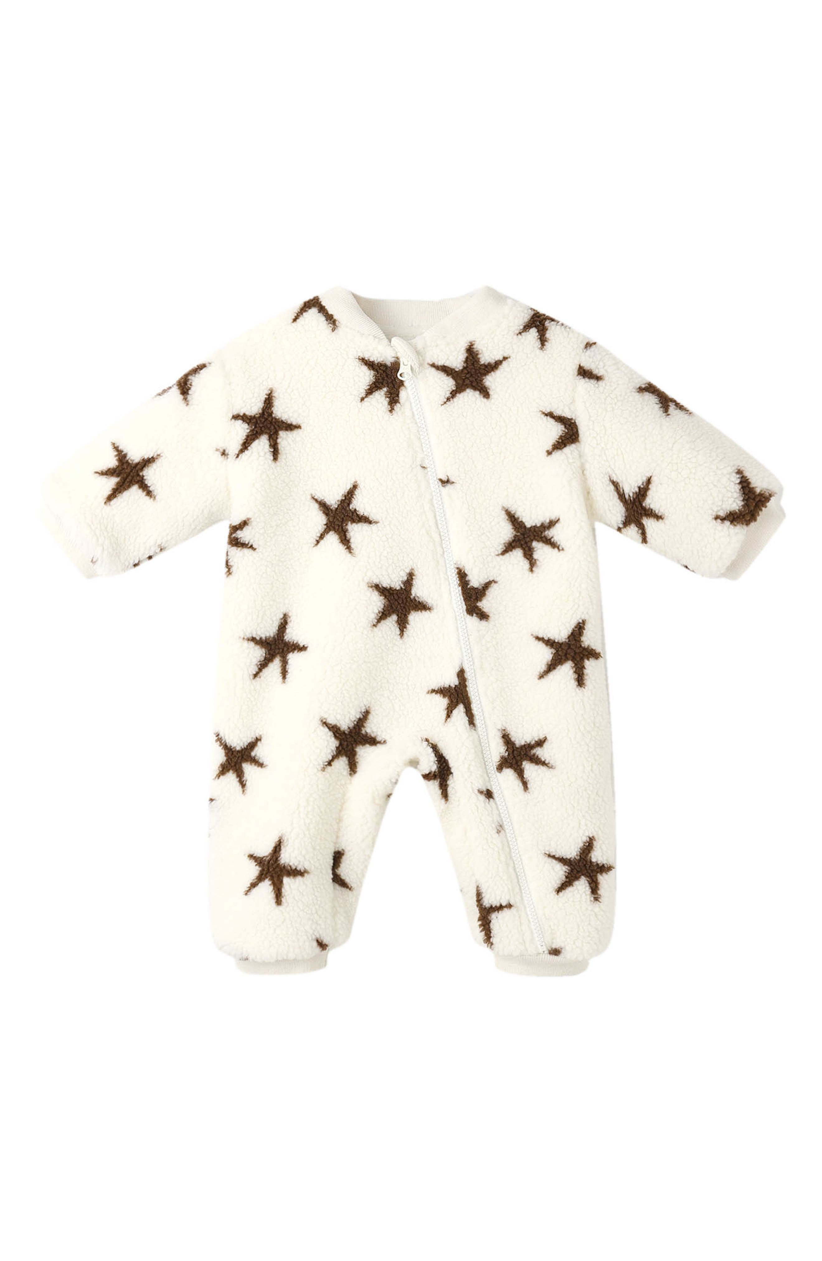 Star Print Fleece Footie