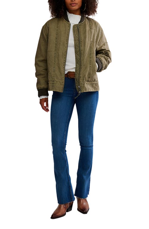 Free People Jax Bomber Jacket In Green