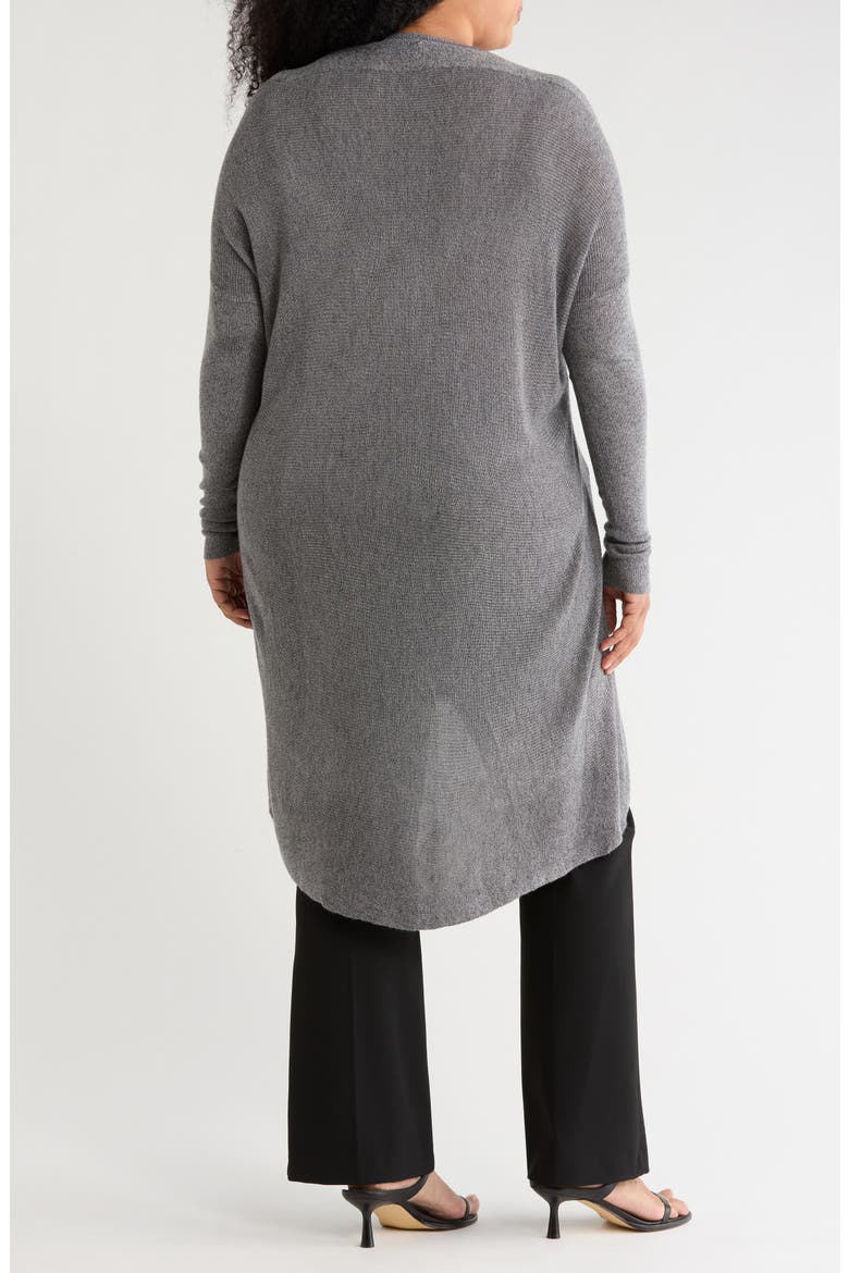 Lightweight High-Low Tunic Sweater, Alternate, color, CHARCOAL