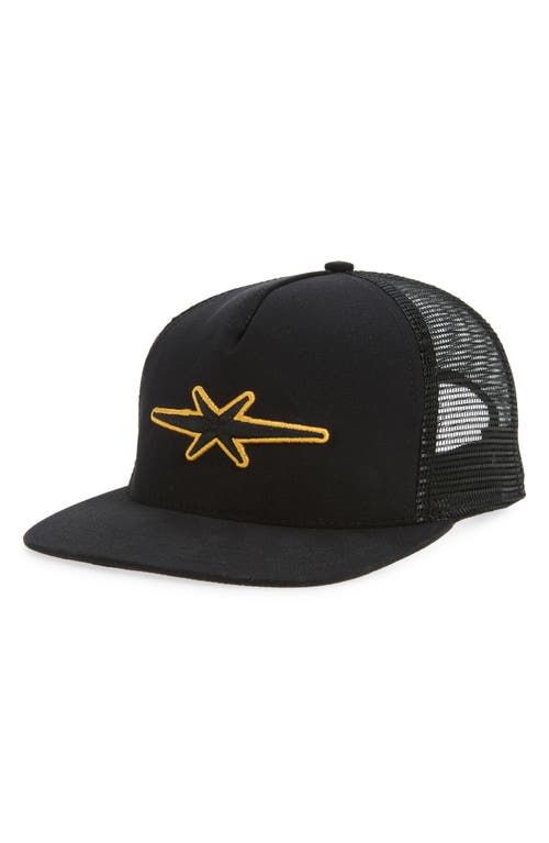 Phipps Star Logo Embroidered Snapback Trucker Hat In Black