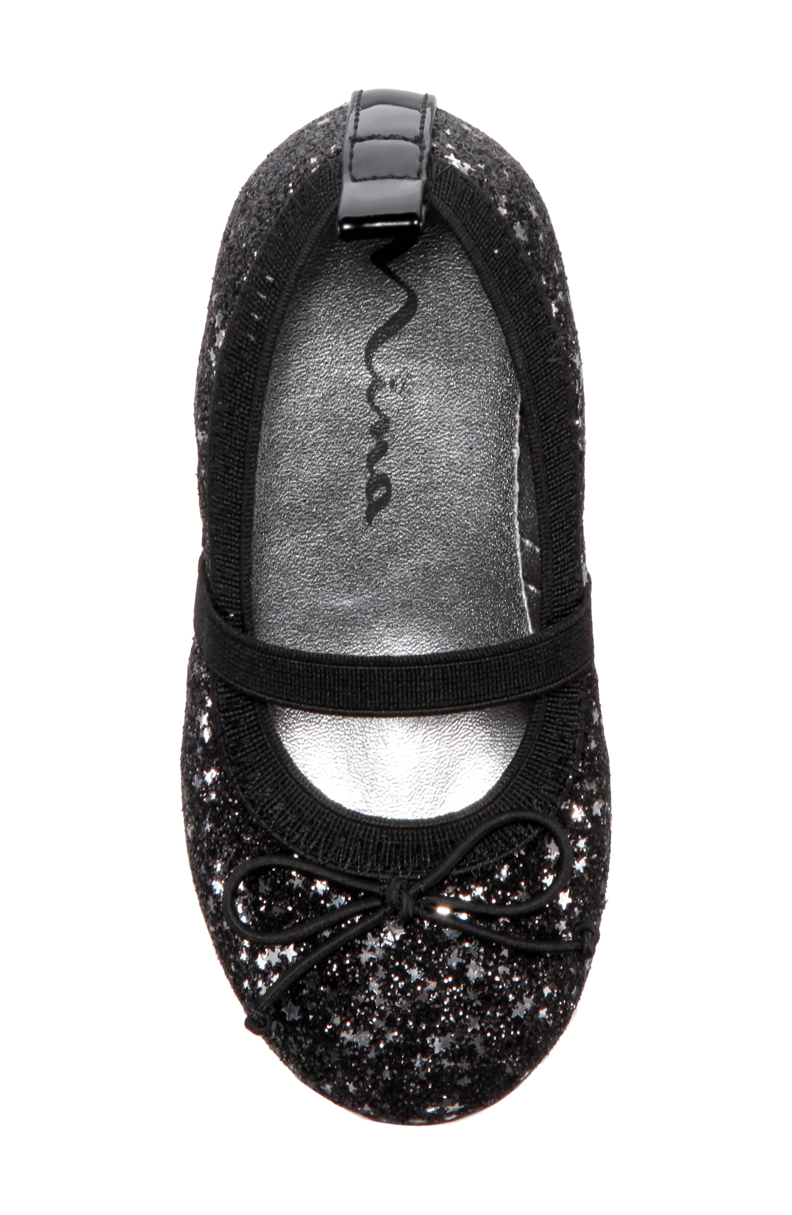 Esther Ballet Flat, Alternate, color, BLACK STAR BABY GLITTER
