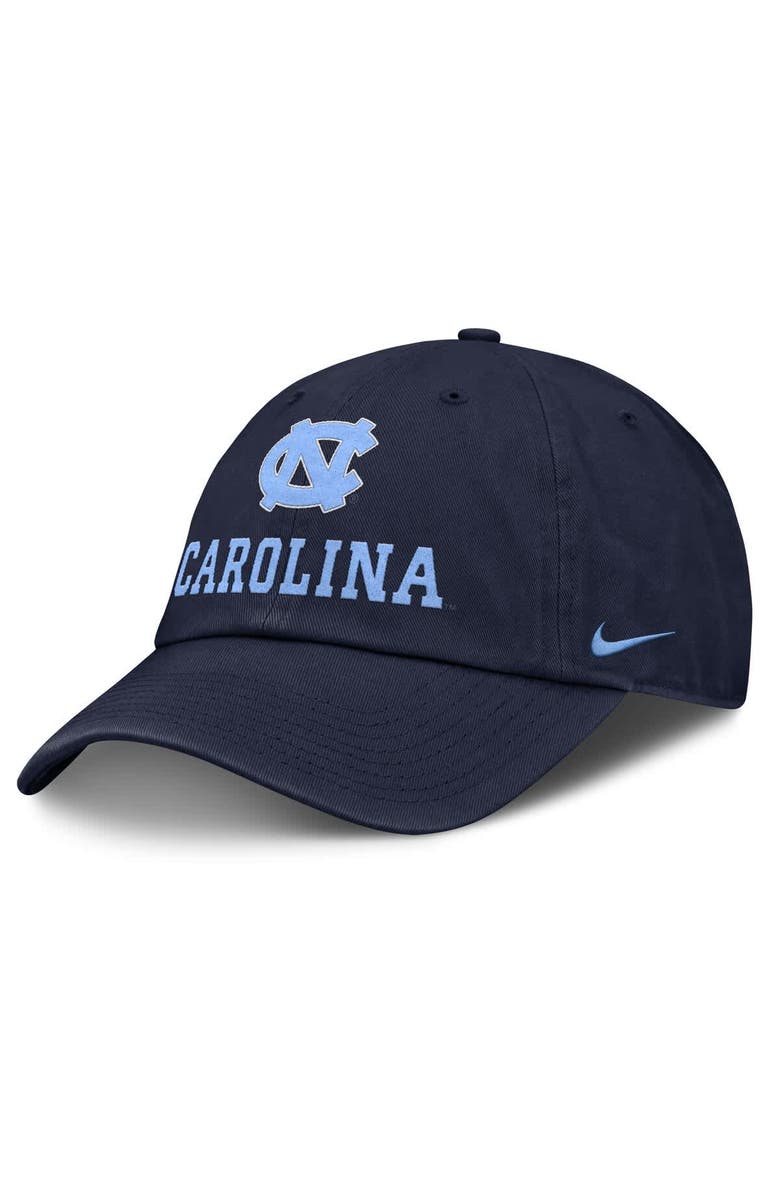 Nike Men's Nike Navy North Carolina Tar Heels 2025 Sideline Club Adjustable Hat, Main, color, 