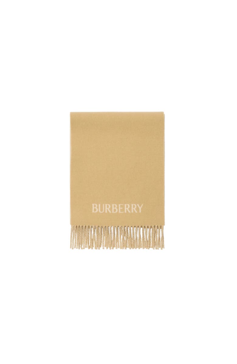 Burberry B Crest Cashmere Scarf, Alternate, color, Sand Beige