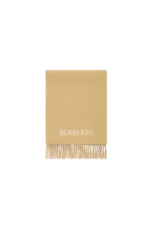 Burberry B Crest Cashmere Scarf In Brown