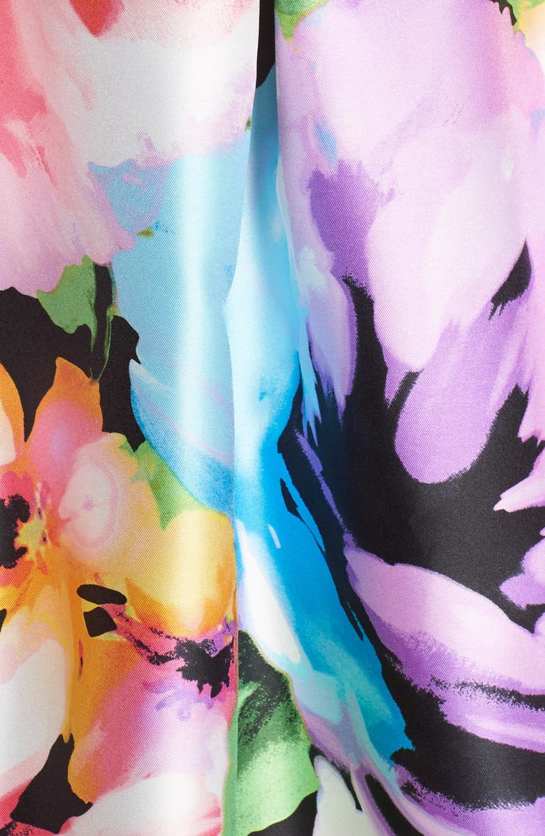 Ellen Tracy Mixed Media Fit & Flare Midi Dress, Alternate, color,