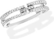 LANA 14K Gold Skinny Tag Diamond Link Ring