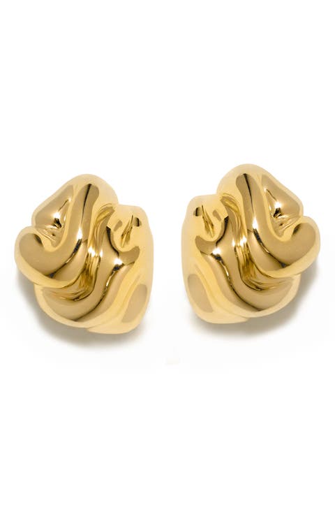 Sculptural Inflated Stud Earrings