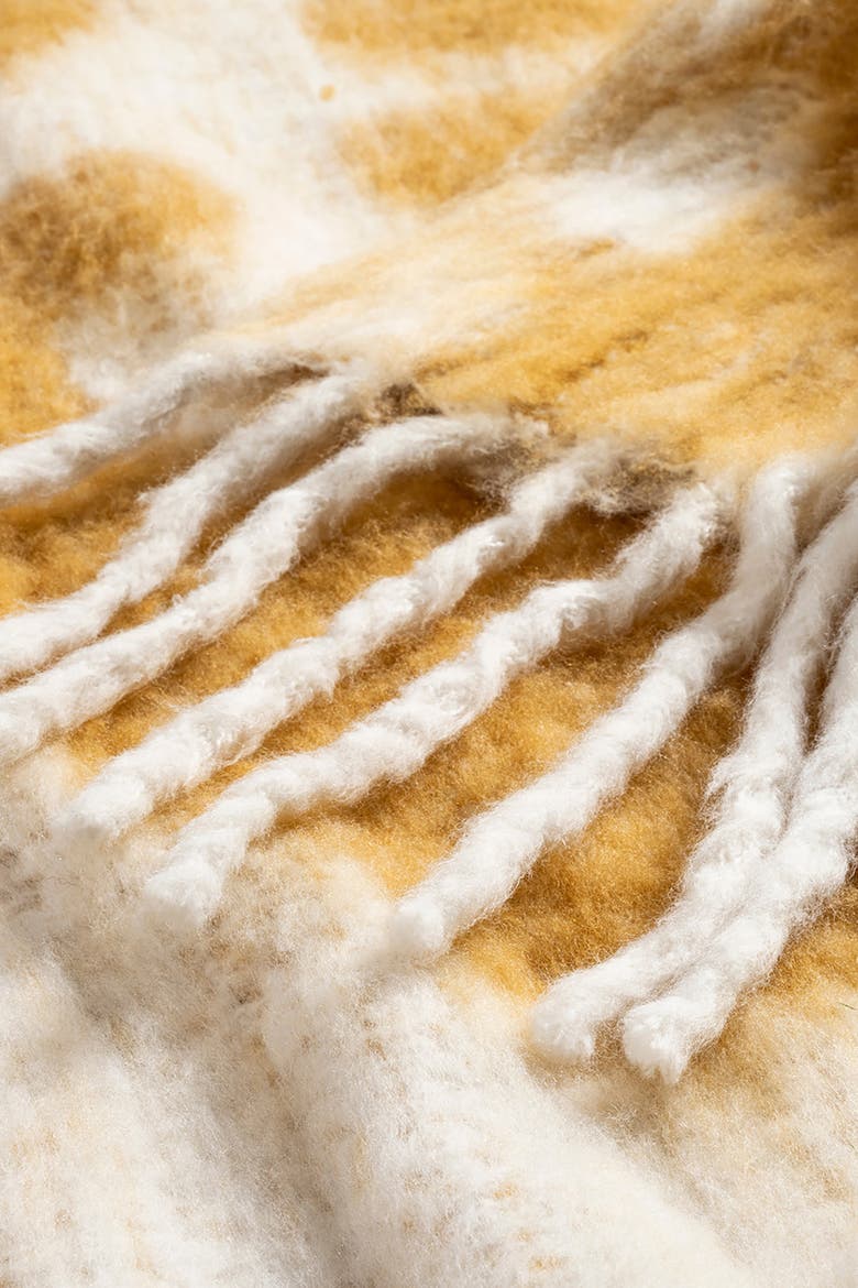 Ropar Fringed Jacquard Acrylic Wool Throw 51X71 In, Alternate, color, Beige
