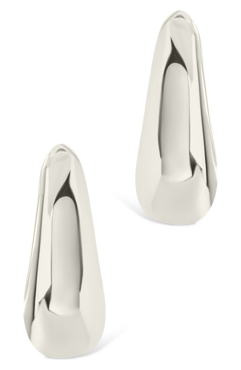 Sterling Forever Keegan Chunky Micro Hoop Earrings, Alternate, color, Silver