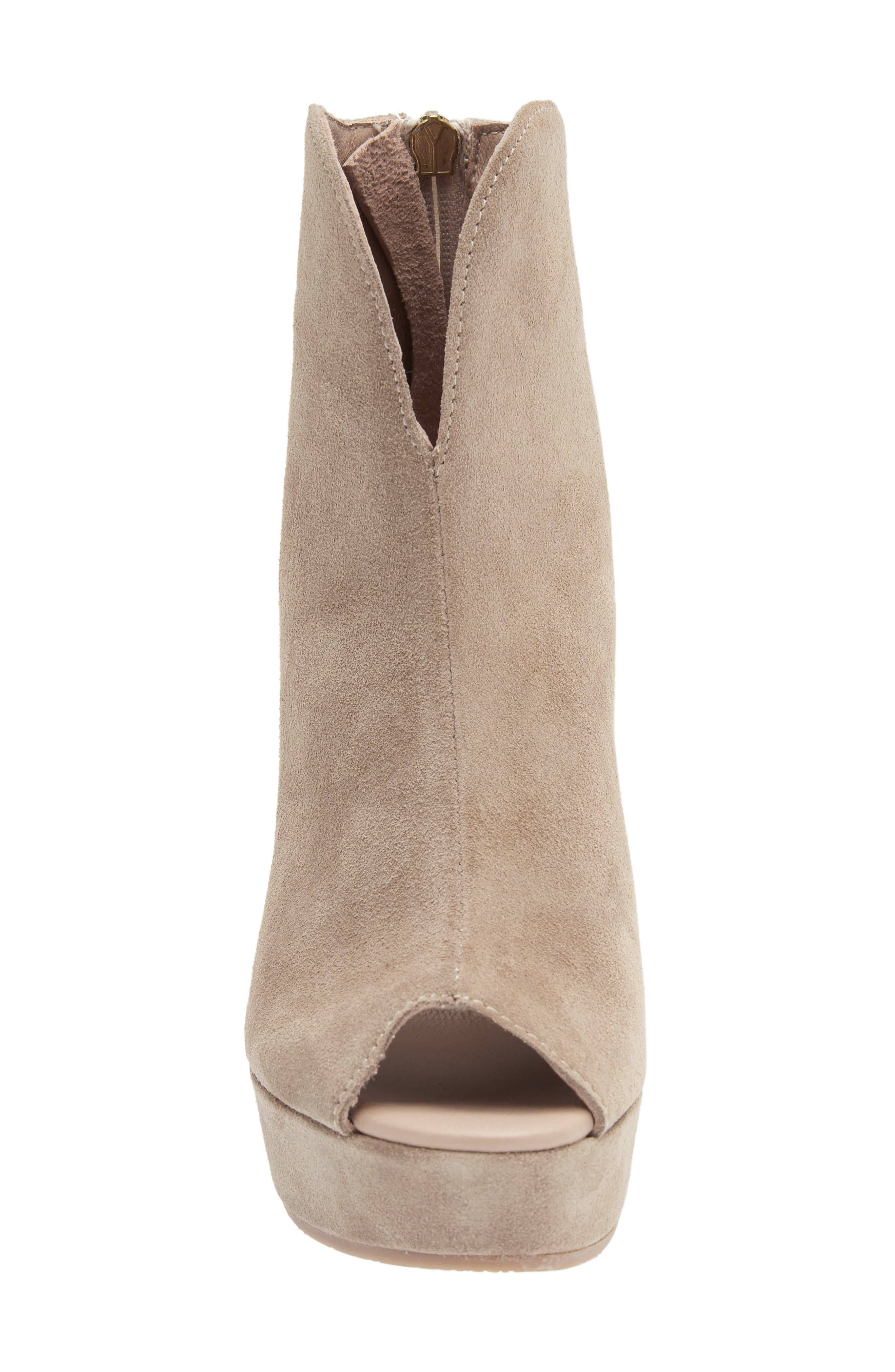 Tabbi Peep Toe Bootie, Alternate, color, CORDA SUEDE