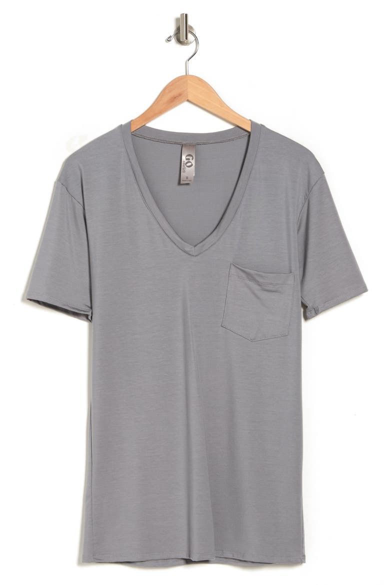 V-Neck Boyfriend T-Shirt, Alternate, color, CHARCOAL PRINT 1