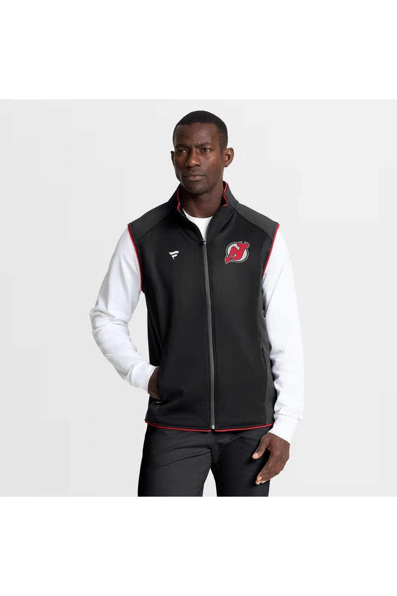 Men's Fanatics Black New Jersey Devils Authentic Pro Rink Full-Zip Vest, Main, color, Black