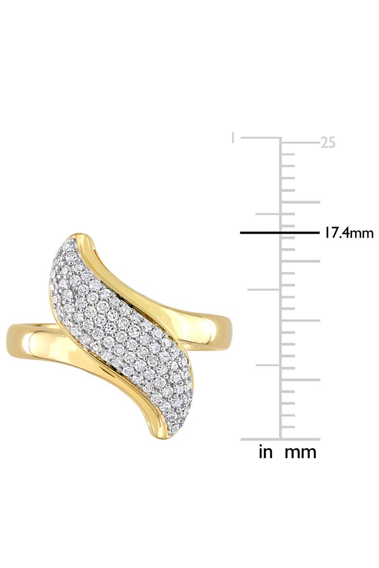 Diamond Swirl Ring Yellow-Plated Silver, Alternate, color, Yellow-Plated Sterling Silver