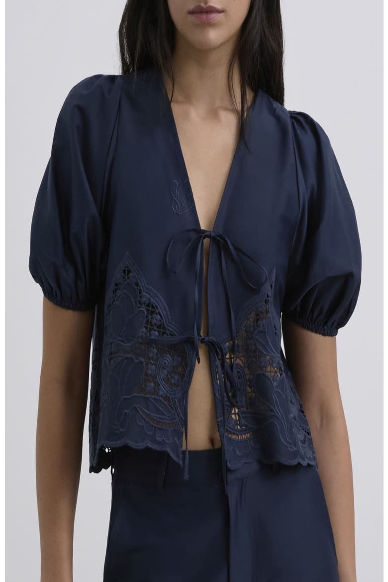 Satenemb Shirt, Main, color, Navy