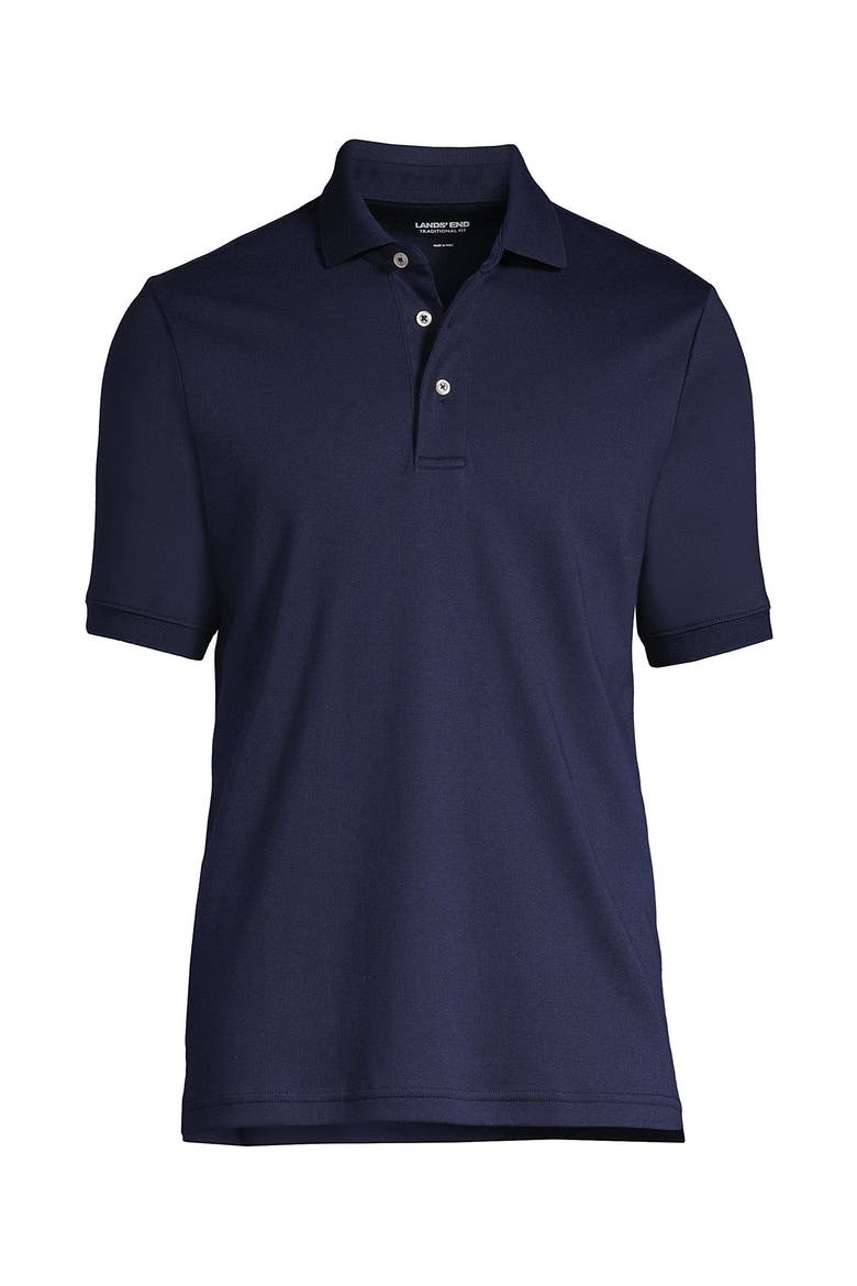 Short Sleeve Cotton Supima Polo Shirt, Alternate, color, Radiant Navy