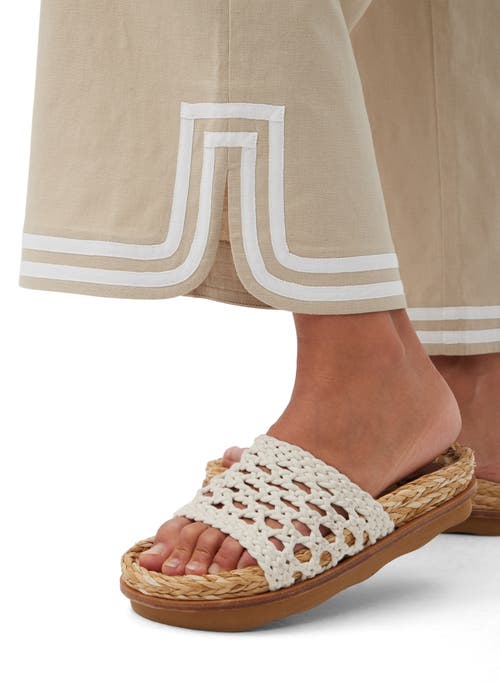 Trina Turk Abbey Linen Ankle Pant In Biarritz Beige