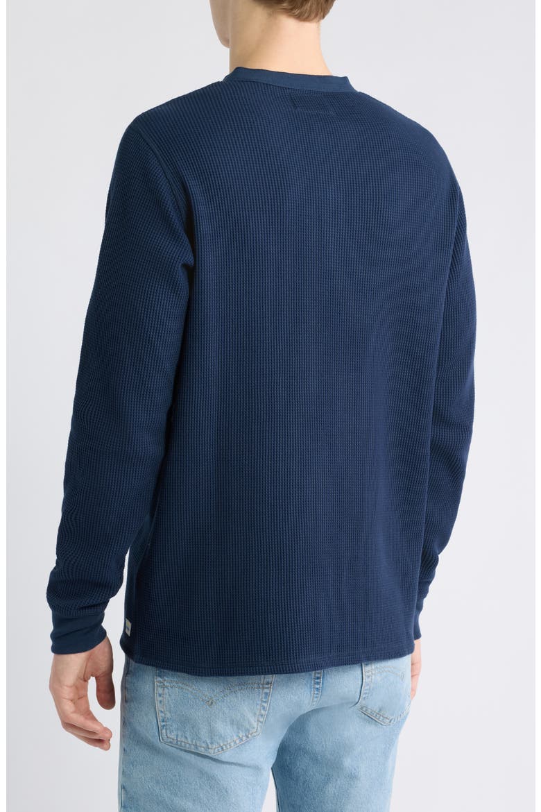 Wafman Waffle Henley, Alternate, color, MIDNIGHT