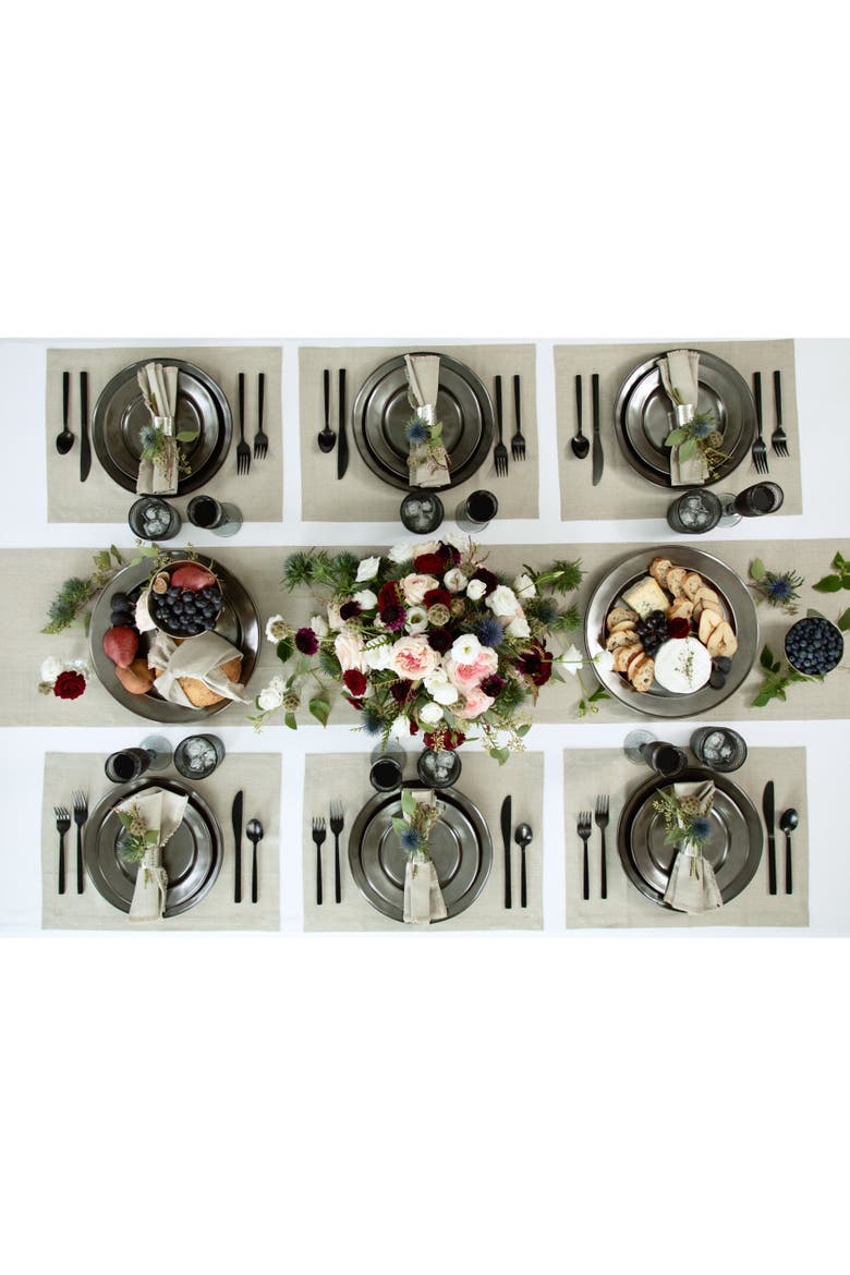 Linen Table Runner - Diana, Alternate, color, Natural