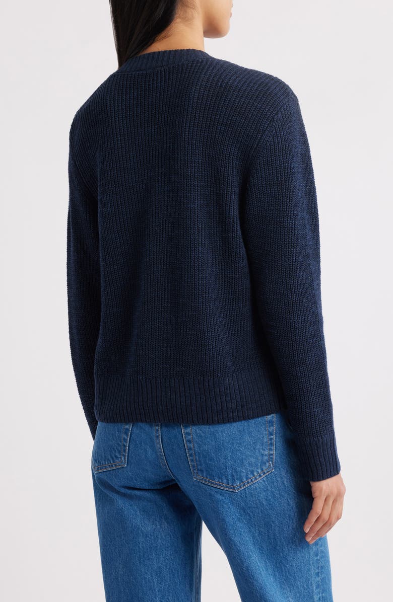 Faherty Miramar Linen & Cotton Cardigan, Alternate, color, Navy Blazer