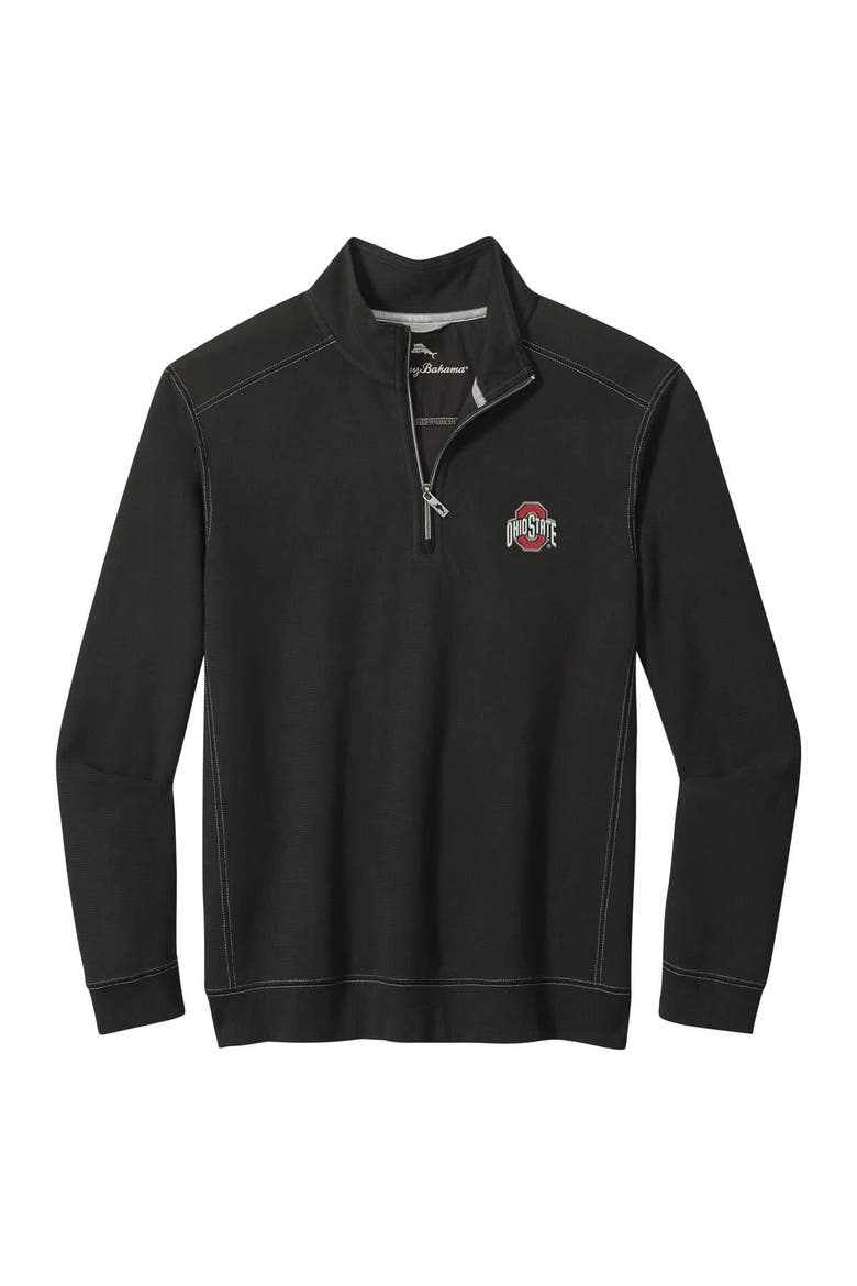 Men's Tommy Bahama Black Ohio State Buckeyes Montego Bay Half-Zip Jacket, Alternate, color, Black