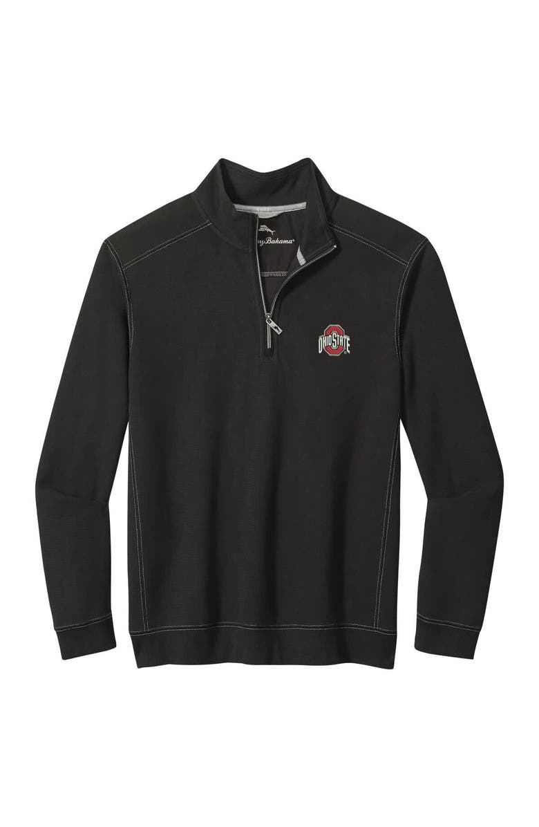 Tommy Bahama Men's Tommy Bahama Black Ohio State Buckeyes Montego Bay Half-Zip Jacket, Alternate, color, 