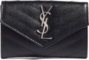 Saint Laurent Small Monogram Leather French Wallet