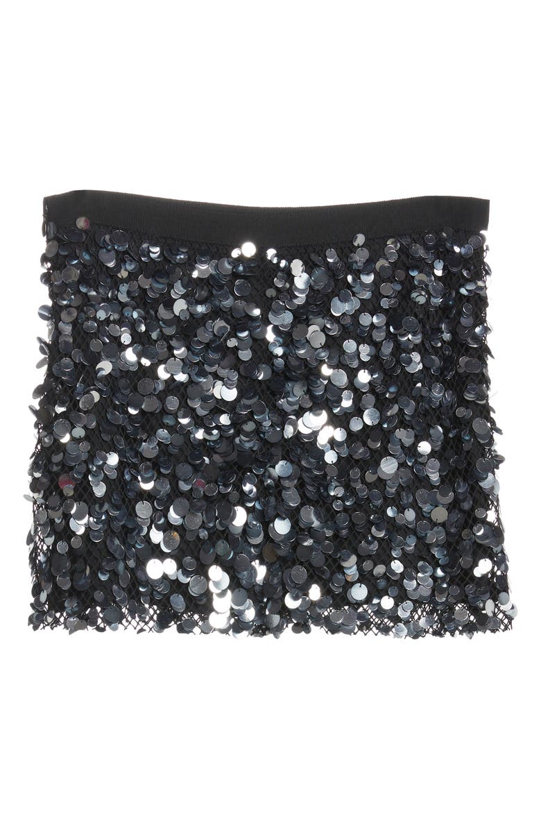 TOM FORD Sequin Mesh Miniskirt, Alternate, color, Silver/ Gun Metal