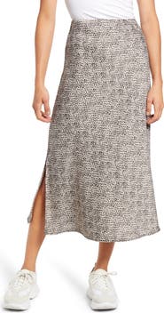 WAYF x BFF Chelsea Side Slit Midi Slip Skirt