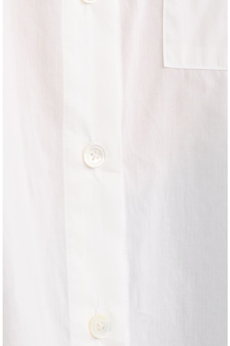 Three-Quarter Sleeve Cotton Shirt, Alternate, color, WHITE