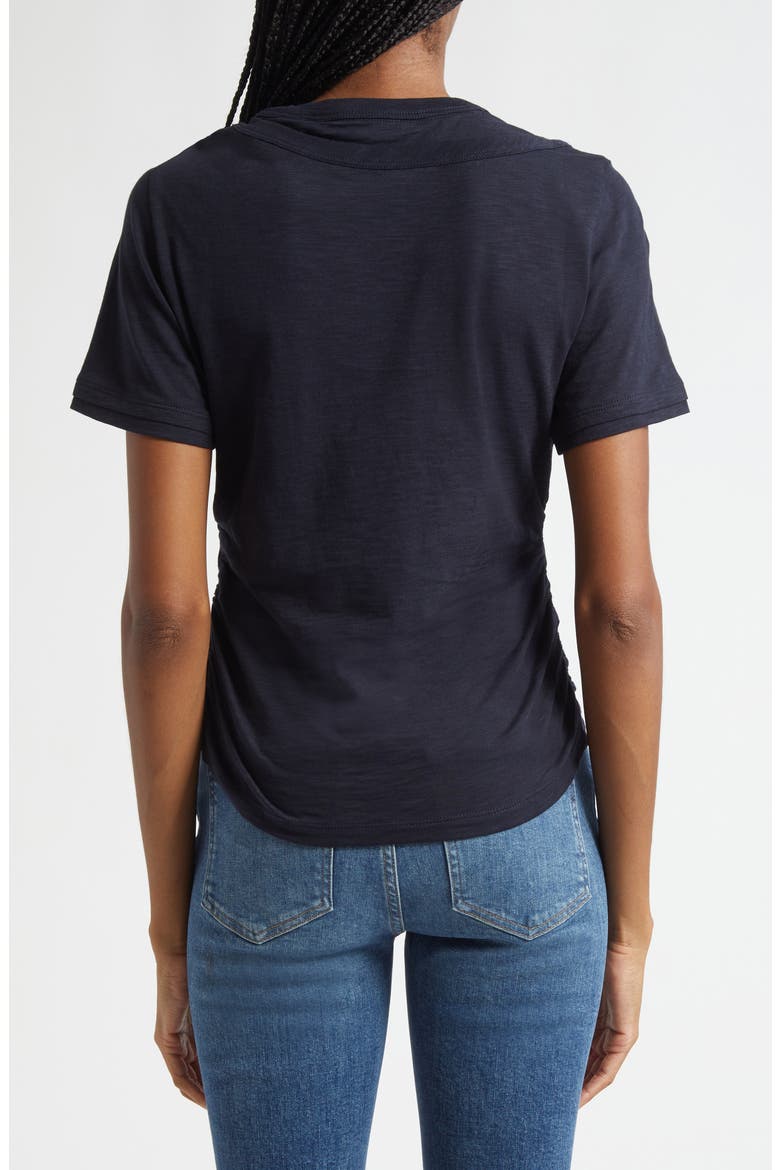 Damian Ruched Double Collar T-Shirt, Alternate, color, NAVY