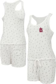 CONCEPTS SPORT Women's Concepts Sport Cream St. Louis Cardinals Gardner Hacci Knit Romper