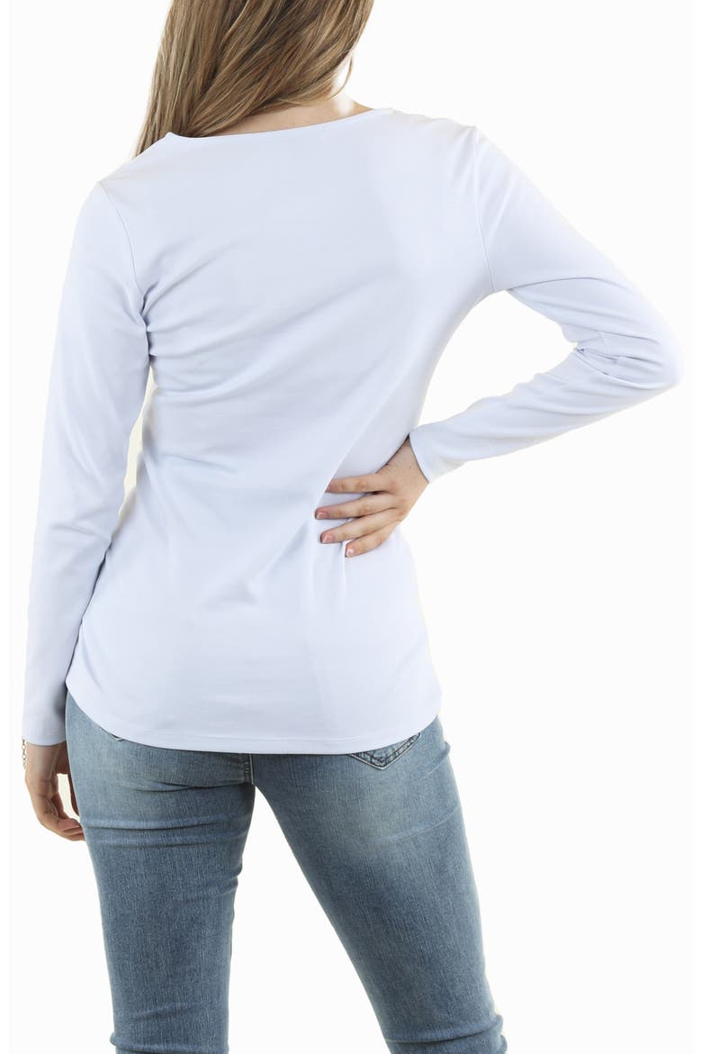 2-Pack Long Sleeve Maternity T-Shirts, Alternate, color, BLACK/ WHITE