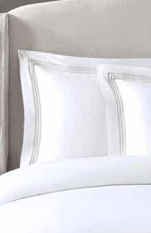 Egyptian Cotton Sateen Bratta Embroidery Triple Luxe Sateen 3-Piece Duvet Cover Set