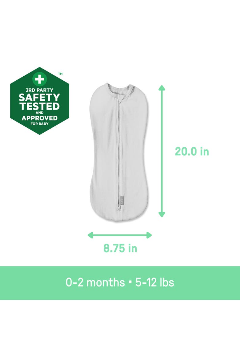 SwaddleMe by Ingenuity Compression Baby Swaddle Pod, Alternate, color, GREEN