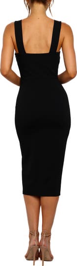 Hyatt Square Neck Sleeveless Midi Dress