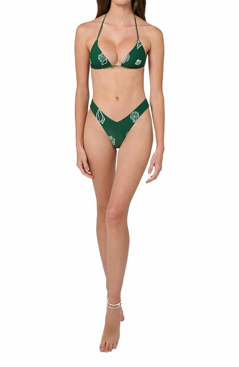 WeWoreWhat Delilah Bottom, Alternate, color, Sea Green/Off Wh