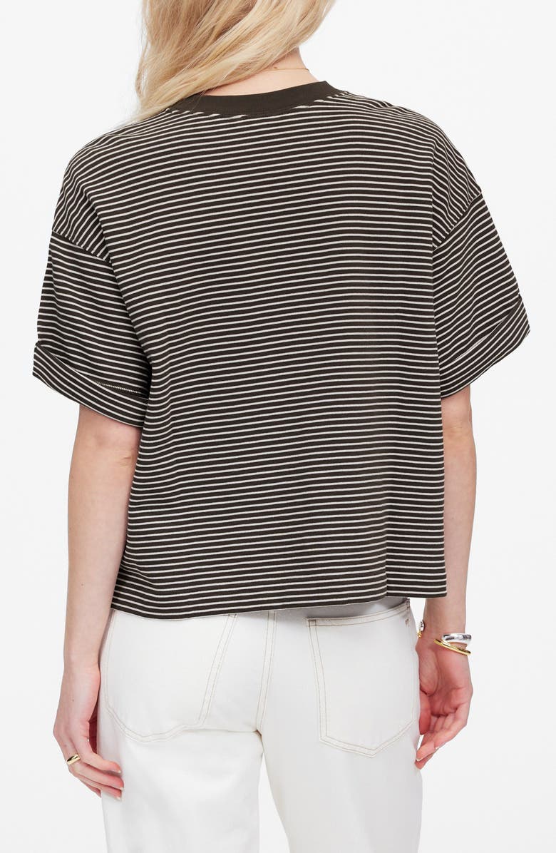 Madewell Short Sleeve Stripe Sweatshirt T-Shirt, Alternate, color, 