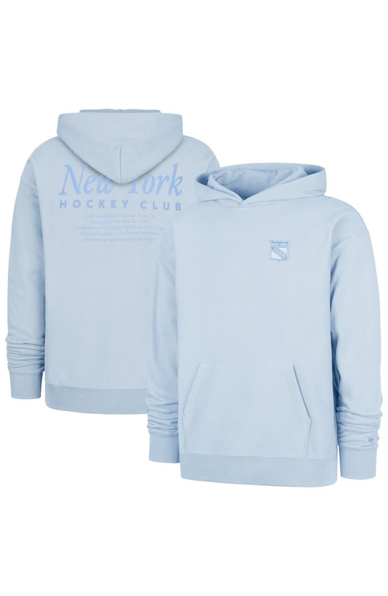 '47 Men's '47 Light Blue New York Rangers Foundation Pullover Hoodie, Main, color, Light Blue