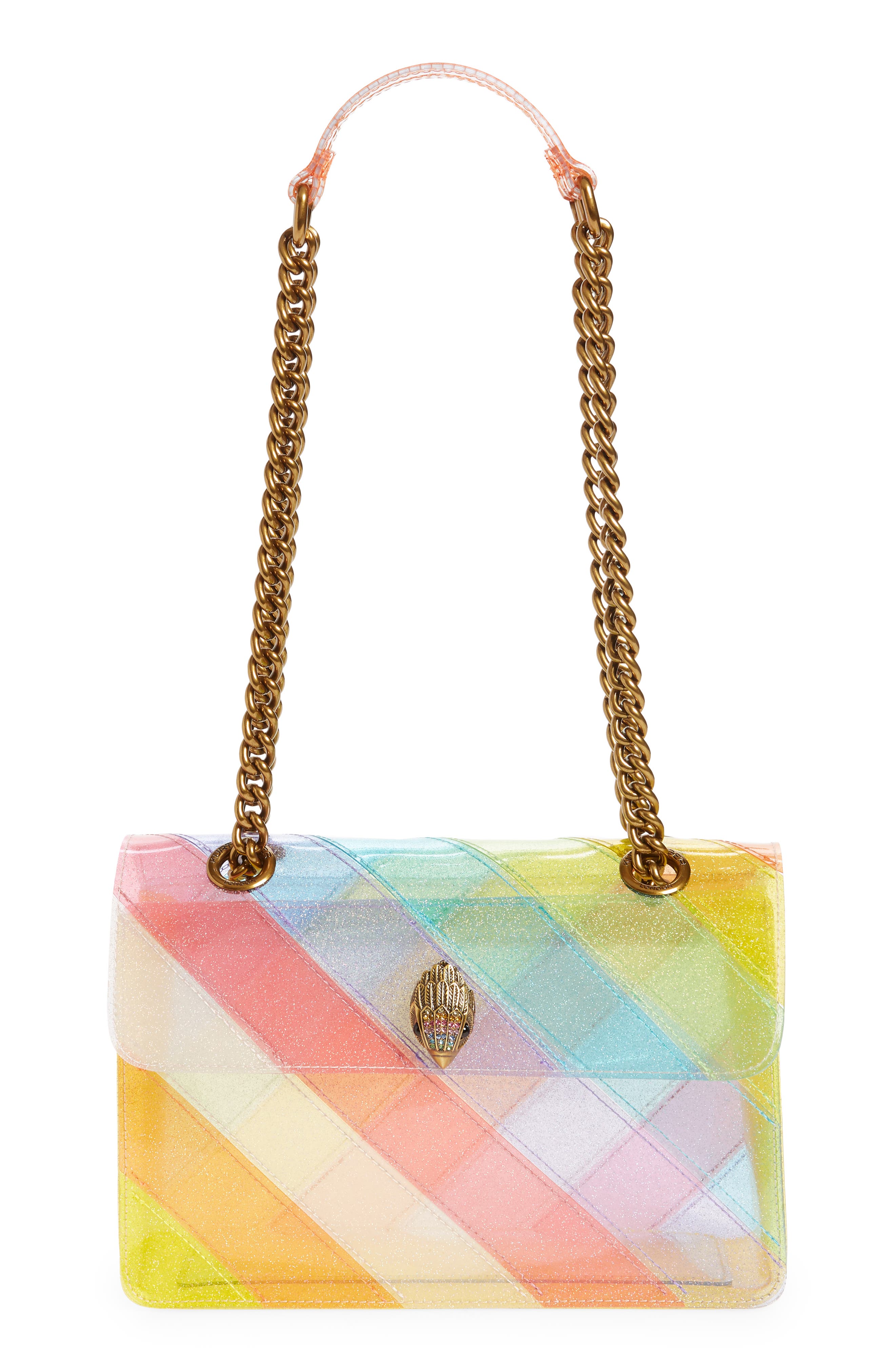 Kurt Geiger London Kensington Vinyl Convertible Crossbody Bag, Main, color, 