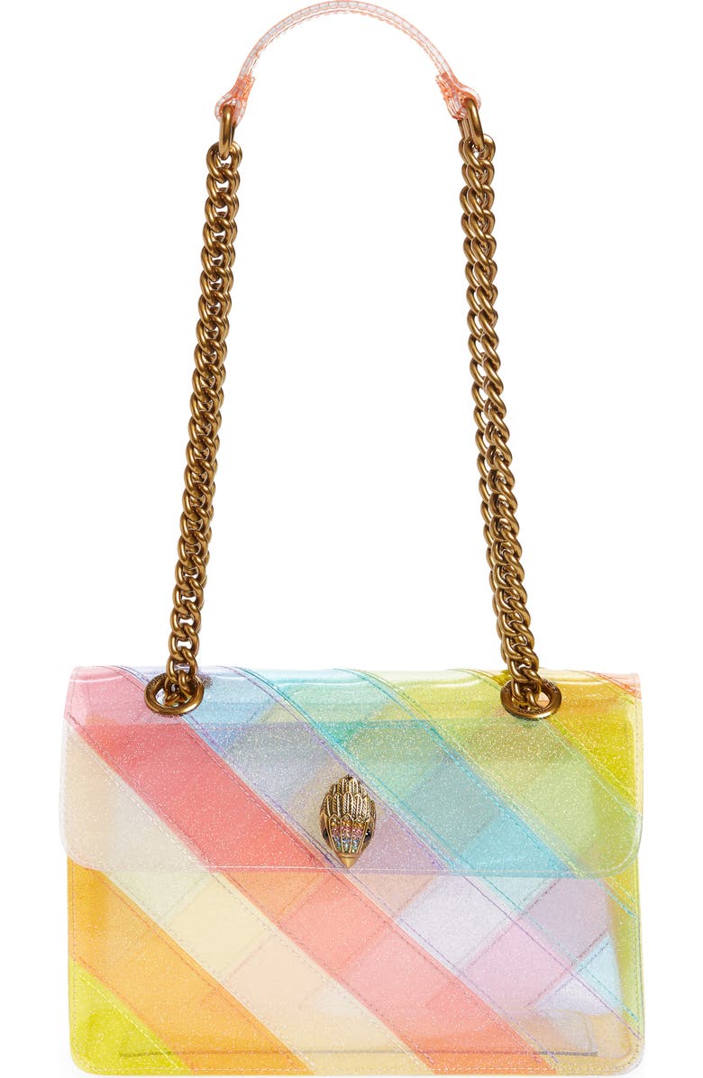 Kurt Geiger London Kensington Vinyl Convertible Crossbody Bag, Main, color,