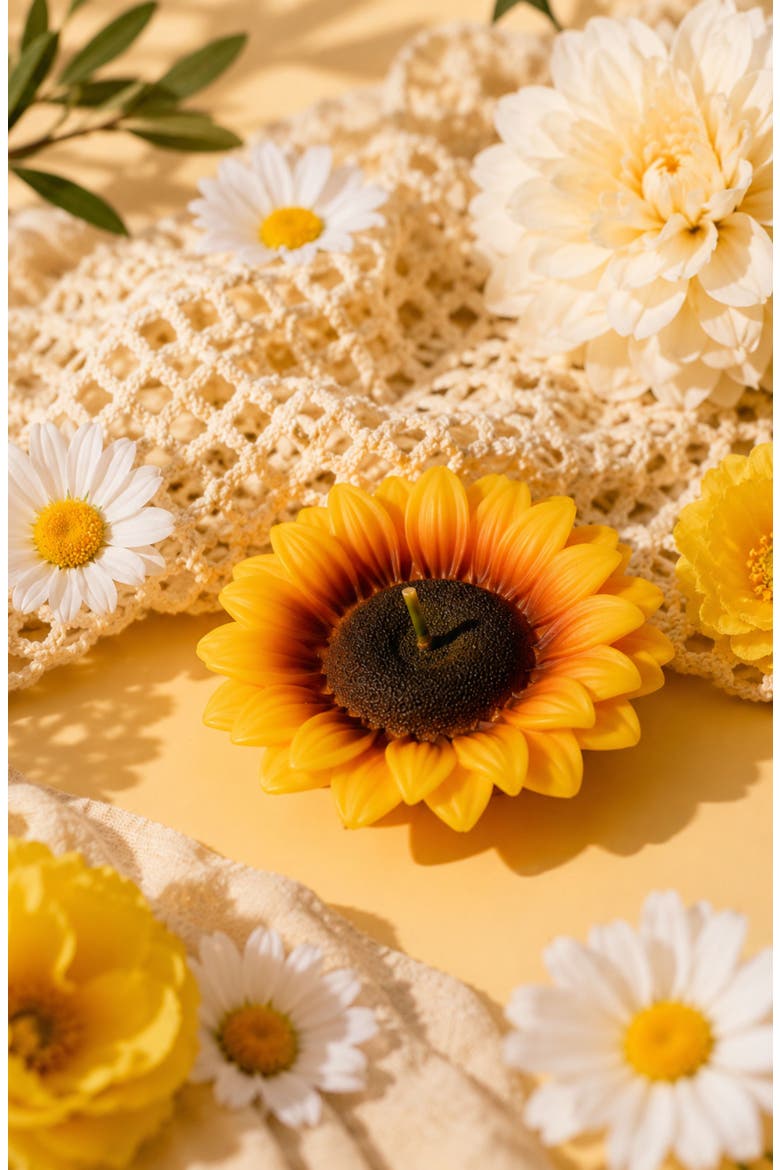 Sunflower Candle, Alternate, color, None