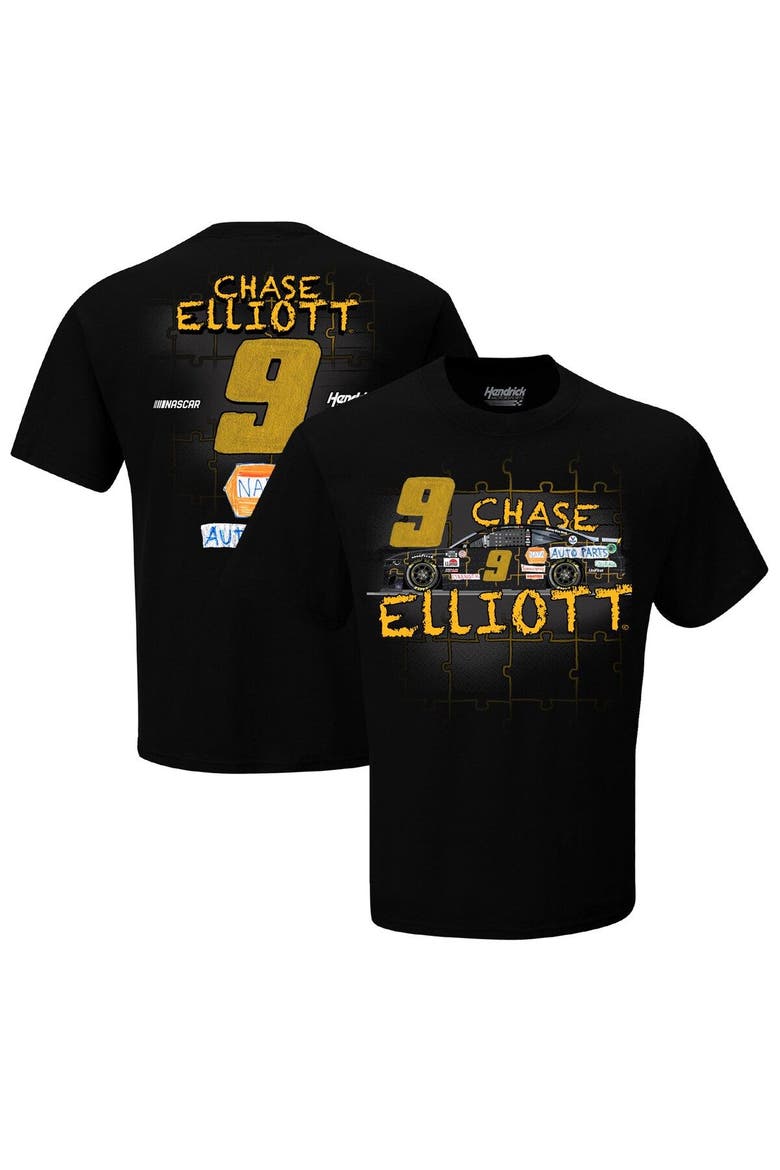 Men's Hendrick Motorsports Team Collection Black Chase Elliott NAPA Children's Healthcare of Atlanta Graphic 2-Spot T-Shirt, Main, color, Black