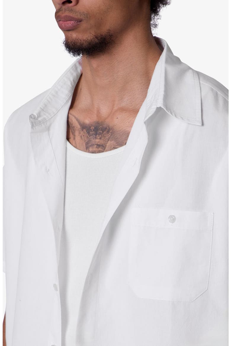 Short Sleeve Cotton Poplin Button-Up Shirt, Alternate, color, WHITE