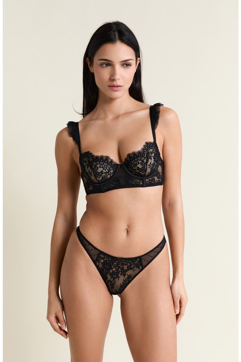 Infini N° 9 Bustier Underwire Bra, Alternate, color, BLACK