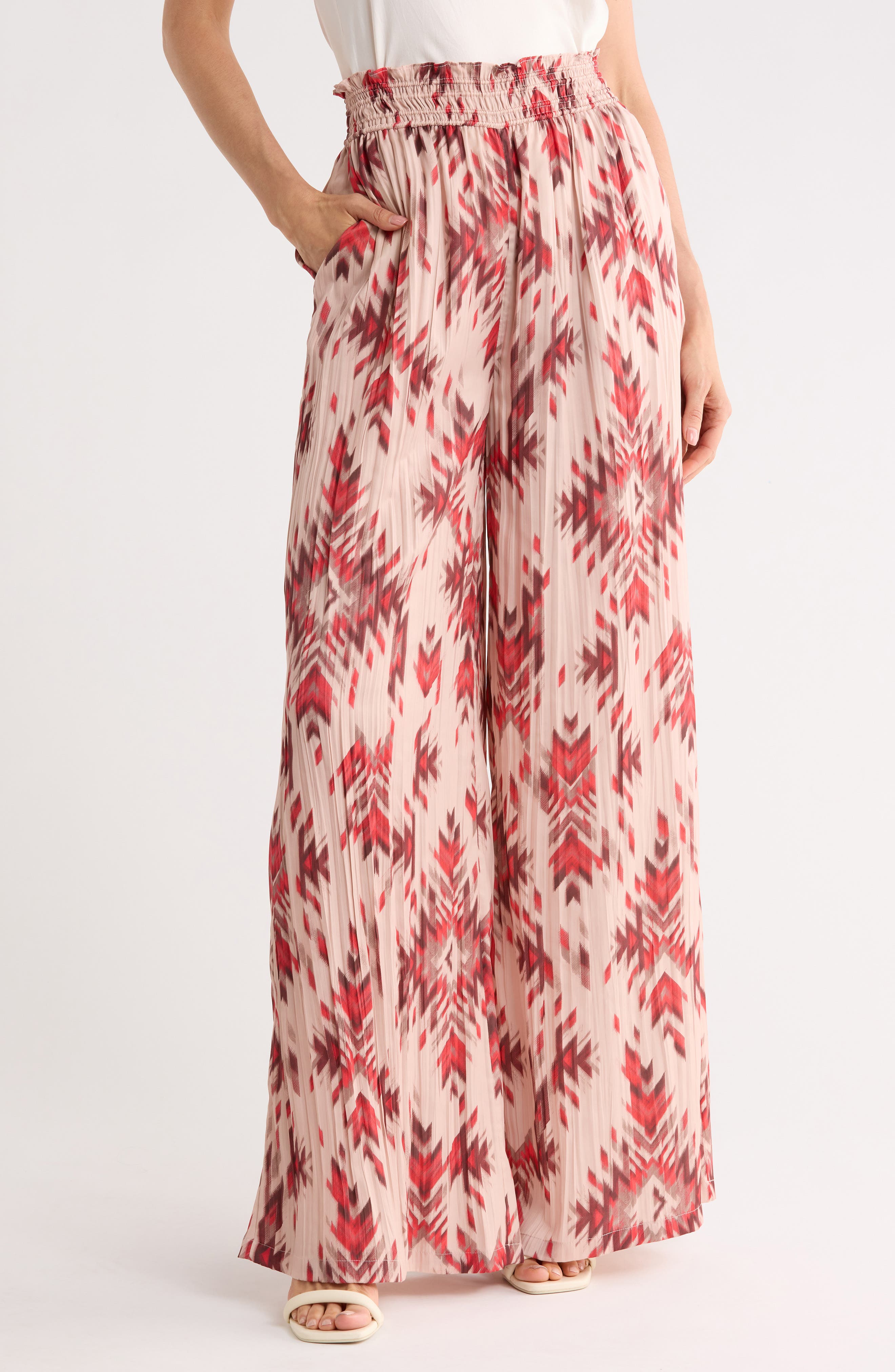 L'AGENCE Lyra Smocked Off the Shoulder Top